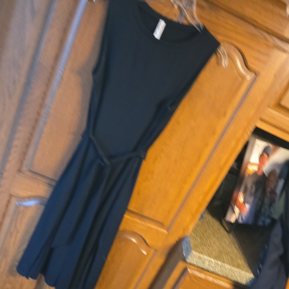 ePretty Classic Black Midi Dress Tshirt Style With Belt